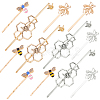 12Pcs 3 Style Hair Bobby Pins & 4 Sets 2 Color Alloy Hair Clips OHAR-PH0001-32-1