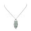 Brass Braided Macrame Pouch Empty Stone Holder for Pendant Necklace Making NJEW-JN04331-02-3