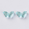 Transparent Spray Painted Glass Beads GLAA-S190-018A-04-2