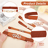 AHADERMAKER 4Pcs 4 Style Imitation Leather Elastic Chain Belt AJEW-GA0006-22A-3