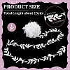 Polyester Lace Leaf Ribbon OCOR-WH0082-514A-2