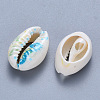 Printed Cowrie Shell Beads SSHEL-T013-01A-2