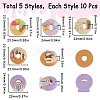 SUNNYCLUE 50Pcs 5 Styles Opaque Resin Imitation Food Cabochons RESI-SC0002-94-2