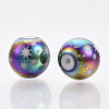 Christmas Electroplate Glass Beads EGLA-R113-07D-2