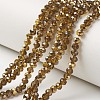 Electroplate Transparent Glass Beads Strands EGLA-A034-T4mm-O17-1