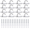 16Pcs Stainless Steel Hooks STAS-GO0001-37-1