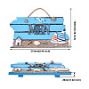 2Pcs 2 Style Mediterranean Style MDF Hanging Plate HJEW-CF0001-08-3