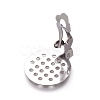 Tarnish Resistant Stainless Steel Clip-on Earring Findings X-STAS-L207-18P-1