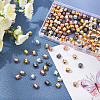 150Pcs 5 Colors Electroplated Natural Lava Rock Beads Strands G-OC0001-95-5