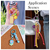 30Pcs 10 Colors Spray Painted Iron Hinged Binder Rings IFIN-TA0001-77-7