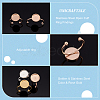 18Pcs 3 Style 304 Stainless Steel Open Cuff Ring Findings STAS-UN0044-28-5