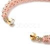 Glass Seed Beaded Bracelet with Brass Magnetic Clasps BJEW-JB07801-04-6