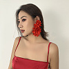 Valentine's Day Cloth Dangle Stud Earrings WG16D30-01-1