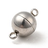 Tarnish Resistant 304 Stainless Steel Magnetic Clasps with Loops STAS-K006-12mm-04C-2