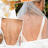 1Pc Clear Cubic Zirconia Teardrop Backdrop Necklace Body Chain NJEW-FG0001-02G-6