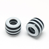 Opaque Stripe Resin Beads X1-RESI-S344-12-2