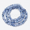Electroplate Glass Beads Strands X-EGLA-A034-J4mm-I06-2
