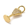 Brass Micro Pave Cubic Pendants KK-U027-07G-03-2