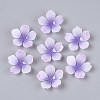 Flower Acrylic Bead Caps X-SACR-T017-51F-1