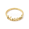 Ion Plating(IP) 304 Stainless Steel Word Adjustable Ring RJEW-L107-024G-2