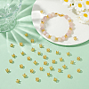 60Pcs Rack Plating Flower Brass Beads FIND-UN0016-26-2