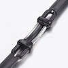 PU Leather Braided Cord Bracelets BJEW-E324-C07-4
