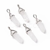Natural Quartz Crystal Pointed Pendants G-K329-54P-1