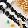 2Yards Polyester Flower Embroidery Lace Trim with Glass Beads OCOR-DC0001-27B-5
