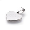 Tarnish Resistant 304 Stainless Steel Mirror Polished Finish Stamping Blank Tag Pendants STAS-L220-02B-2