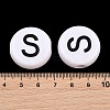 Opaque White Acrylic European Beads AC-CBA3BDD-01S-3