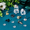 8Pcs 4 Colors 304 Stainless Steel Cuffinks STAS-UN0057-54-2