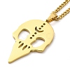 304 Stainless Steel Pendant Necklaces NJEW-D063-01G-2