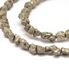 Natural Pyrite Nuggets Beads Strands X-G-I125-85-3