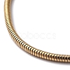 Ion Plating(IP) 304 Stainless Steel Round Snake Chain Bracelets BJEW-O186-08B-G-3