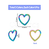 18Pcs 3 Colors 304 Stainless Steel Linking Ring STAS-UN0045-75-2