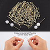 BENECREAT 250Pcs 5 Styles Brass Ball Head Pins KK-BC0008-29-5