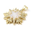 Brass Micro Pave Clear Cubic Zirconia Pendants KK-Q813-12A-G-2