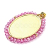 Brass with Glass Pendants KK-G472-05G-03-2
