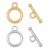 2Pcs 2 Colors 925 Sterling Silver Toggle Clasps STER-BC0004-02-1