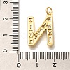 Brass Micro Pave Clear Cubic Zirconia Pendants KK-G521-01G-N-3