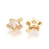 Brass Micro Pave Cubic Zirconia Charms KK-N261-117A-G-2