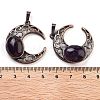 Natural Amethyst Pendants G-L602-01R-22-3