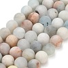 Natural Aquamarine Beads Strands G-P626-6mm-03-2