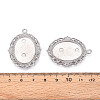 Non-Tarnish 304 Stainless Steel Pendant Cabochon Settings X-STAS-N114-02P-3