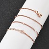 Brass Curb Chains Necklaces for Women NJEW-D302-18RG-1
