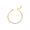 304 Stainless Steel Paperclip Chains Bracelets STAS-OY017-01G-3