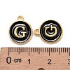 Golden Plated Alloy Charms LS-ENAM-S118-02G-3