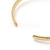 Green Cubic Zirconia Double Leopard Open Cuff Bangle BJEW-B054-20G-4