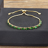 Brass Micro Pave Cubic Zirconia Slider Bracelets FS-WG49F5F-02-1