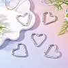 5Pcs Zinc Alloy Spring Gate Rings FIND-TA0009-73O-5